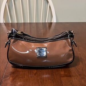 Dooney & Bourke Tan Patent Leather Shoulder Bag